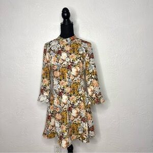 Zara floral print mini dress